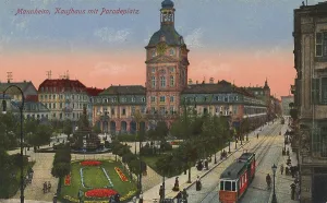 Department stores with parade ground in Mannheim