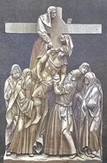 The Deposition of Christ from the Cross is the scene depicted in art from the Gospels reports in which Joseph of