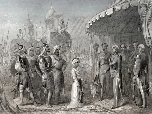 Der Vertrag von Lahore, 1846, geschlossen von Sir Henry Hardinge und dem Maharaja Duleep Singh Bahadur