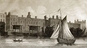 Der Zollhafen von London, England, 18. Jahrhundert