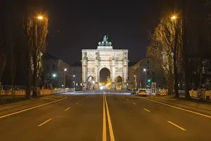 Deserted LeopoldstraBe with Siegestor