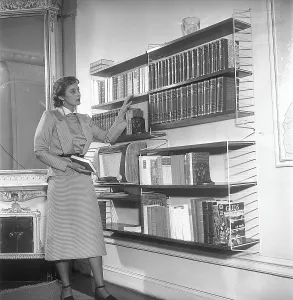 The designers of the Swedish String shelf. Kajsa Strinning. Born January 27 1922, dead December 20 2017
