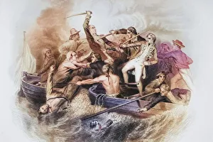 Desperate encounter in gunboats between Nelson and Don Miguel Tyrason