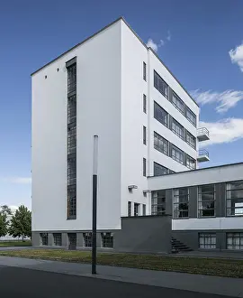 Dessau Bauhaus Prellerhaus 6380 built in 1925-26 by Walter Gropius and others View from north-west