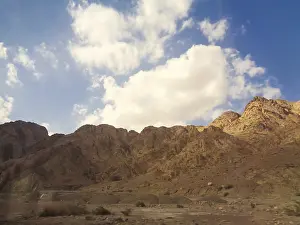 A dessert rock in a red dessert