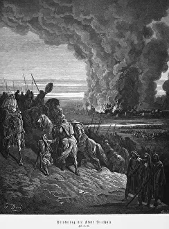 Destruction of the Canaanite royal city of Ai or Hai by Joshua
