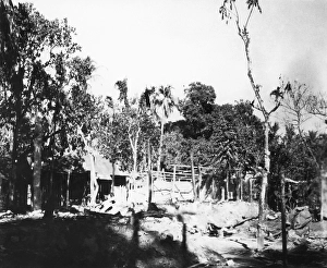 Destruction caused by riots between Hindus and Muslims in Noakhali East Bengal, November 1946, India, Asia