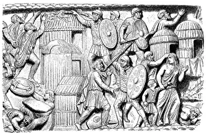 Destruction of a Germanic village by the Romans