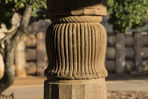 Detailed carving of Temple 17 pillar