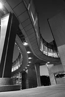 Details of building architecture in the European District of Brussels - Black and White