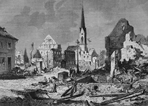 The devastation in the main street of Kehl