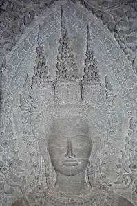 Devata relief, Angkor Wat main temple, Cambodia