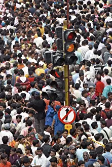 Devotees waiting for ganesh immersion at Bombay Mumbai