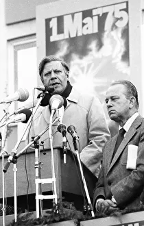 The DGB central event on 1 May 1975 with the Federal Chancellor in Gelsenkirchen