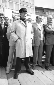 The DGB central event on 1 May 1975 with the Federal Chancellor in Gelsenkirchen