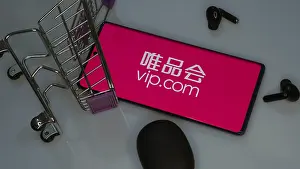 Dhaka, Bangladesh 19 April 2025: Person holding smartphone with logo of Chinese company Vipshop Holdings Ltd (VIP)