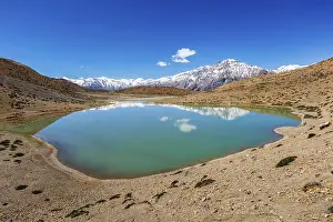 Dhankar lake in Himalayas, Spiti valley