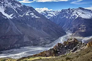 Dhankar monastry perched on a cliff in Himalayas
