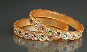 Diamond on bangles on glass, Jodhpur