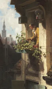 Die Dachstube, Painting by Carl Spitzweg