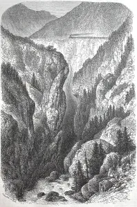 Die Mont Cenis Bahn an der Escillonschlucht