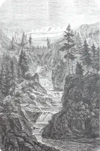 Die Rottachfalle bei Tegernsee in Bayern im Jahre 1895