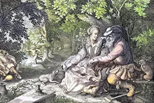 Die Torheiten der Liebe, hollaendische Satire auf den alten Mann