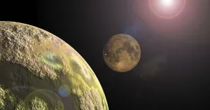 Digitally created high resolution image of planet Jupiter