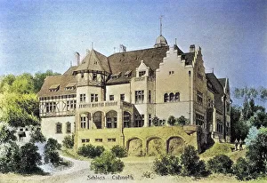 Digitally restored, Das Schloss Calmuth ist ein Schloss im Calmuth-Tal zwischen Remagen und Oberwinter