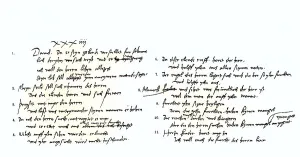 Digitally restored, Die Uebersetzung der ersten elf Verse des 34