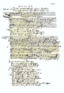 Digitally restored, Facsimile of a Masters song from Adam Puchmanns masters book