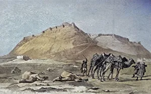Digitally restored, View of the citadel of Kelat