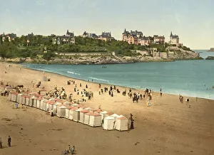 Dinard beach, Brittany, France, c