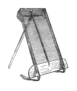 Dirt sifter, historical illustration