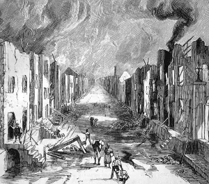 The disastrous fire at Kingston