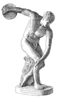 The Discobolus, a Greek statue