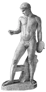 The Discobolus, a Greek statue