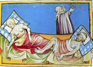 The disease represented is generally believed to be the plague