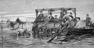 The disembarkation of the bathers on the island of Borkum in 1860