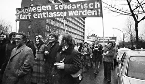 The dismissal of workers at the Mannesmann factory after a spontaneous strike not led by the union provoked protests by