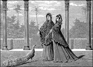 Distinguished Woman with Peacock