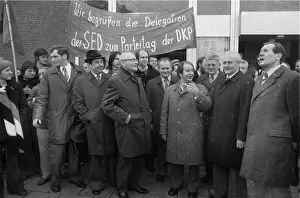 DKP functionaries received a delegation of the Central Committee of the SED for their party conference in Bonn on 18