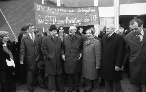 DKP functionaries received a delegation of the Central Committee of the SED for their party conference in Bonn on 18