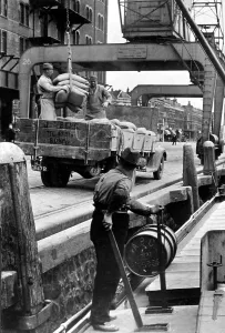 Dock worker, Unloading of a ship