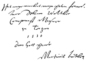 Document written by Martin Luther