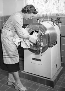 Doing the laundry in the 1950s