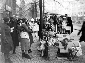 Dolls street sale ca. 1930, exact place unknown