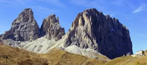 Dolomites panorama at Passo Sella