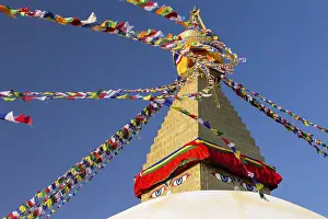 Dome and golden tower of Boudhanath