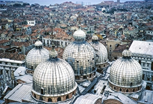 Domes of the Basilica di San Marco, St Mark's Square, Venice, Italy Venice, Italy 1969